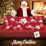 Custom Dog Face Christmas Red Body Pillow Case Personalized Pillow Cover 20