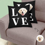 Custom Face Pet Love Throw Pillow Cover Personalized Face Pillow Case