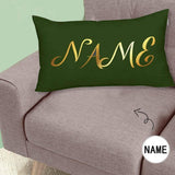 Custom Name Rectangle Pillow Case Print Your Name on Simple Pillow Cover