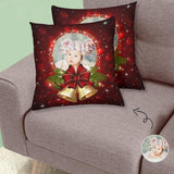 Custom Photo Christmas Throw Pillow Cover Personalized Pillowcase Gift with Baby Picture