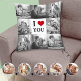 Custom Photo Family Pillow Case Personalized Picture Love You Throw Pillow Cover