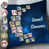Custom Photo Moon Throw Pillow Cover Sweet Dream Personalized Pillowcase