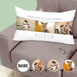 Custom Photo&Name Forever Heart Pillow Case Personalized Photo Dog Pillow Cover