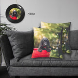 Custom Photo&Name Throw Pillow Cover with My Puppy Custom Pictures on It