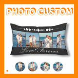 Custom Photo Rectangle Pillow Case Design Link You And Me Picture Collage Pillowcase