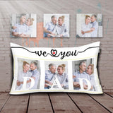 Custom Photo Rectangle Pillow Case Personalized Family Pictures Pillow Cover for Dad