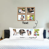 Custom Photo&Text Together Body Pillow Case Personalized Couple Pillow Cover 20