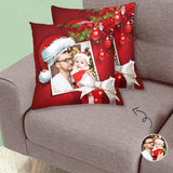 Custom Photo Throw Pillow Cover Personalized Pillowcase for Christmas