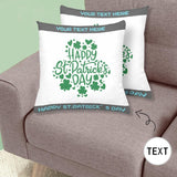 Custom Text Green Throw Pillow Cover Personalized Pillow Cover