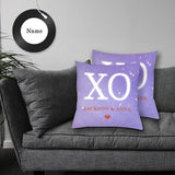 Personalized Text Pillow Case Custom Name XO Throw Pillow Cover for Lover