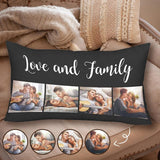 Photo Collage Pillowcase Custom Photo Love And Family Rectangle Pillow Case