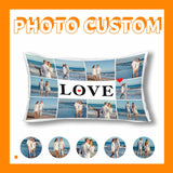 Photo on Rectangle Pillow Case Personalized Around Love Couple Sweet Picture