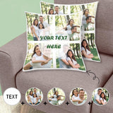 Pillow Case with Picture on It Custom Photo&Text Family Throw Pillow Cover
