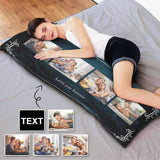 Print Picture on Collage Pillowcase Custom Photo&Text Black Body Pillow Case 20