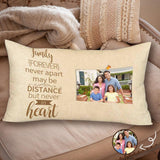 Rectangle Pillow Case with Custom Photo In Heart Personalized Family Picture Pillow Cover