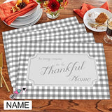 Custom Name Thankful Placemats