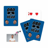 Custom Face Dad Hero Playing Cards
