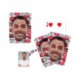Custom Face Red Lips Playing Cards