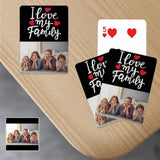 Custom Photo Love My Family Playing Cards