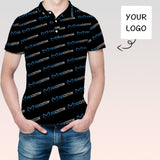 Custom Logo Mature All Over Print Polo Shirt Personalized Men's Golf Shirt