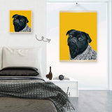 Custom Photo Black Dog Personalized Hanging Poster