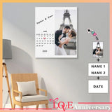 Custom Photo&Date&Name Calendar Memory Poster