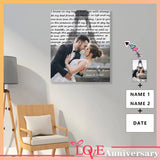Custom Photo&Date&Name Tower Couple Poster