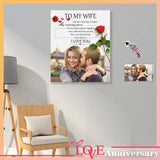 Custom Photo I Love You Red Rose Poster
