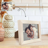 Custom Photo Dad  & Kids Family Time Solid Wood Jigsaw Puzzle Frame
