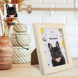 Custom Photo&Name Cute Pet Solid Wood Jigsaw Puzzle Frame
