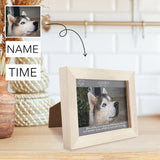 Custom Photo&Name&Time Cute Dog Solid Wood Jigsaw Puzzle Frame