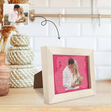Custom Photo Pink Sweet Couple Solid Wood Jigsaw Puzzle Frame