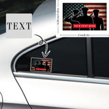 Custom Text Flag Car Removable Sticker, Reusable and Waterproof Decal Sticker(2PCS)