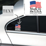 Custom Text Made In The USA Car Removable Sticker, Reusable and Waterproof Decal Sticker(2PCS)