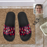 Custom Boyfriend Face Red Butterfly Women's Slide Sandal