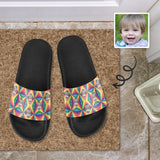 Custom Face Colorful Pattern Women's Slide Sandal