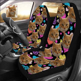 Custom Pet Face Car Seat Covers Universal Auto Front Seats Protector for Vehicle (Set of 2)