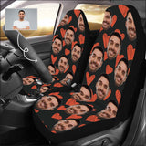 Custom Face Love Heart Car Seat Covers Universal Auto Front Seats Protector for Vehicle (Set of 2)