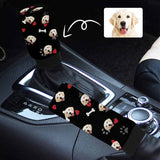 Custom Pet Photo Paw Print Car Shift Knob Cover&Hand Brake Cover