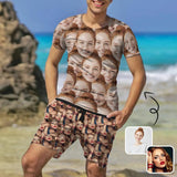 Custom Girlfriend Face Seamless Men's All Over Print T-shirt Lightweight Breathable Shorts Suits