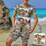 Custom Photo Family Men's All Over Print T-shirt Lightweight Breathable Shorts Suits