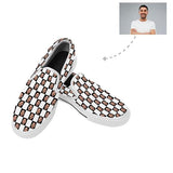 Custom Face lattice Slip-on Canvas Men's Shoes