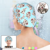Custom Face Pet Cat Double Layer Waterproof Hat Women's Shower Cap