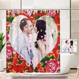 Custom Couple Flower Shower Curtain 66