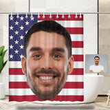 Custom Face Flag Shower Curtain 66
