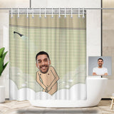 Custom Face Take A Bath Shower Curtain 66