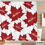 Custom Name Canada Maple Leaf Shower Curtain 72
