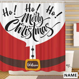 Custom Name Ho Ho Ho Merry Christmas Shower Curtain 72
