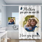 Custom Photo Mom I Love You Forever Shower Curtain 48