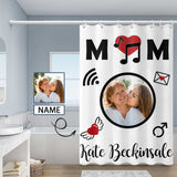 Custom Photo&Name Mom I Love You Shower Curtain 48